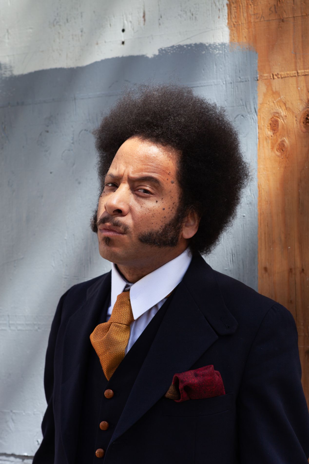 Environmental portrait of director and activist Boots Riley, celebrity photography, Ilona Szwarc, Los Angeles.