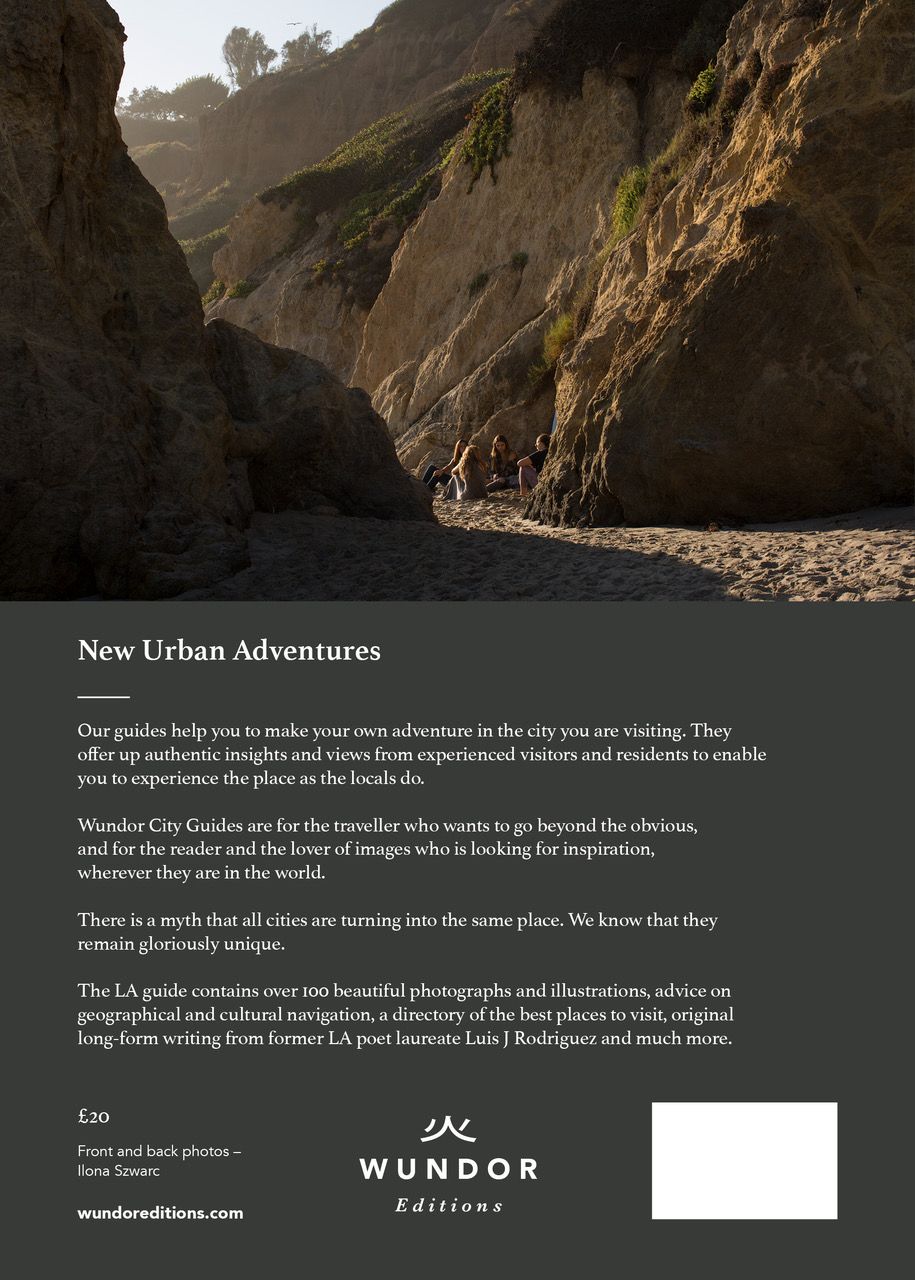 Back cover of Wundor City Guide: Los Angeles, Ilona Szwarc, best editorial photographer.