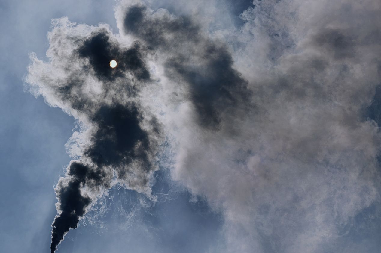 Clouds of black smoke, Ilona Szwarc, narrative photography, Los Angeles editorial photographer.